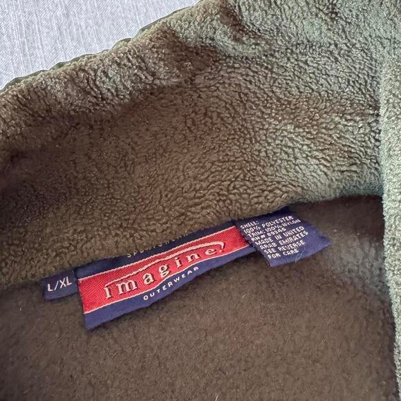 Vintage Cape Cod Quarter Zip Green Fleece Pullover - L/XL - Picture 8 of 8